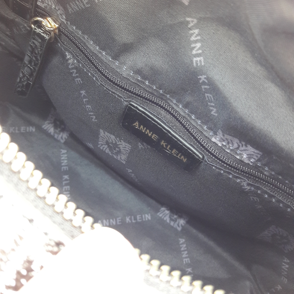 NWT ANNE KLEIN SNAKE SATCHEL HANDBAG & CARDHOLDER - Picture 3 of 8